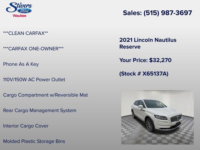 Used 2021 Lincoln Nautilus Reserve w/ Equipment Group 201A AWD/4WD image 26