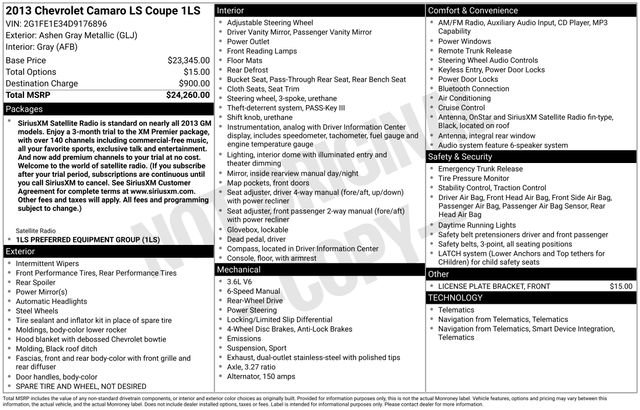 Used 2013 Chevrolet Camaro LS image 20