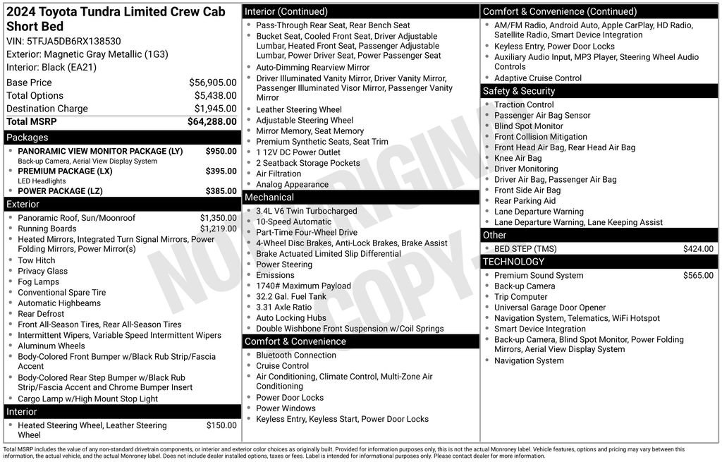 Used 2024 Toyota Tundra Limited AWD/4WD image 2