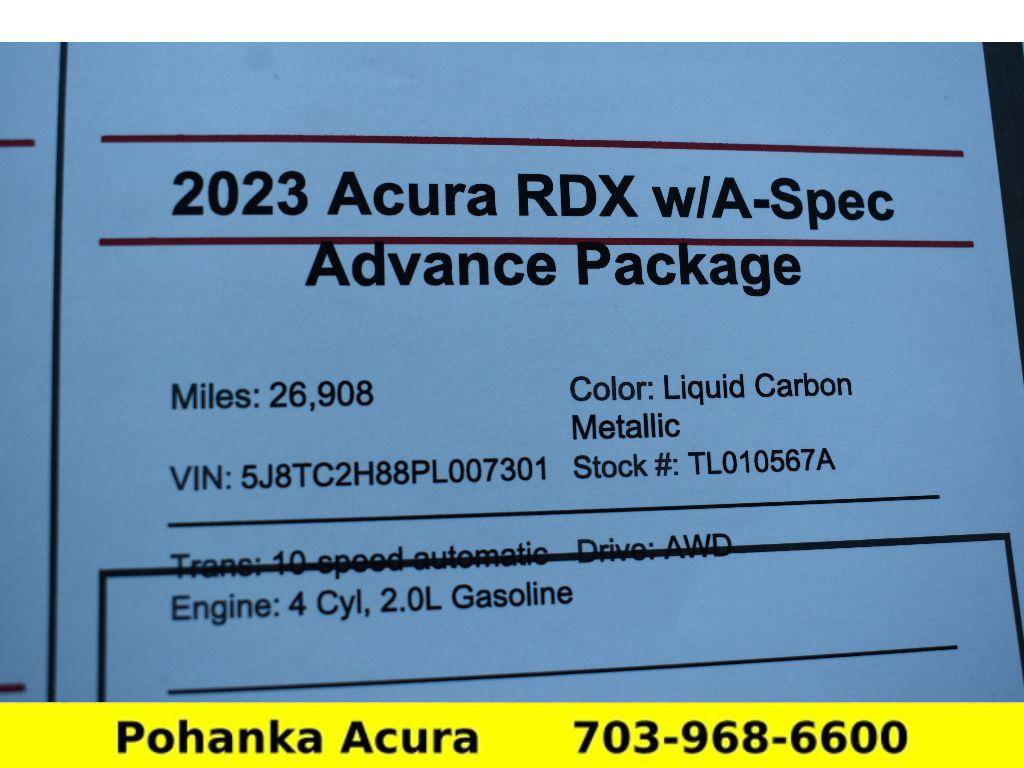 Certified 2023 Acura RDX A-Spec AWD/4WD image 44