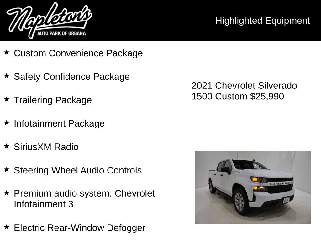 Used 2021 Chevrolet Silverado 1500 Custom w/ Safety Confidence Package image 15
