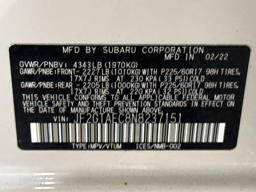 Used 2022 Subaru Crosstrek 2.0i Premium w/ Moonroof Package image 28