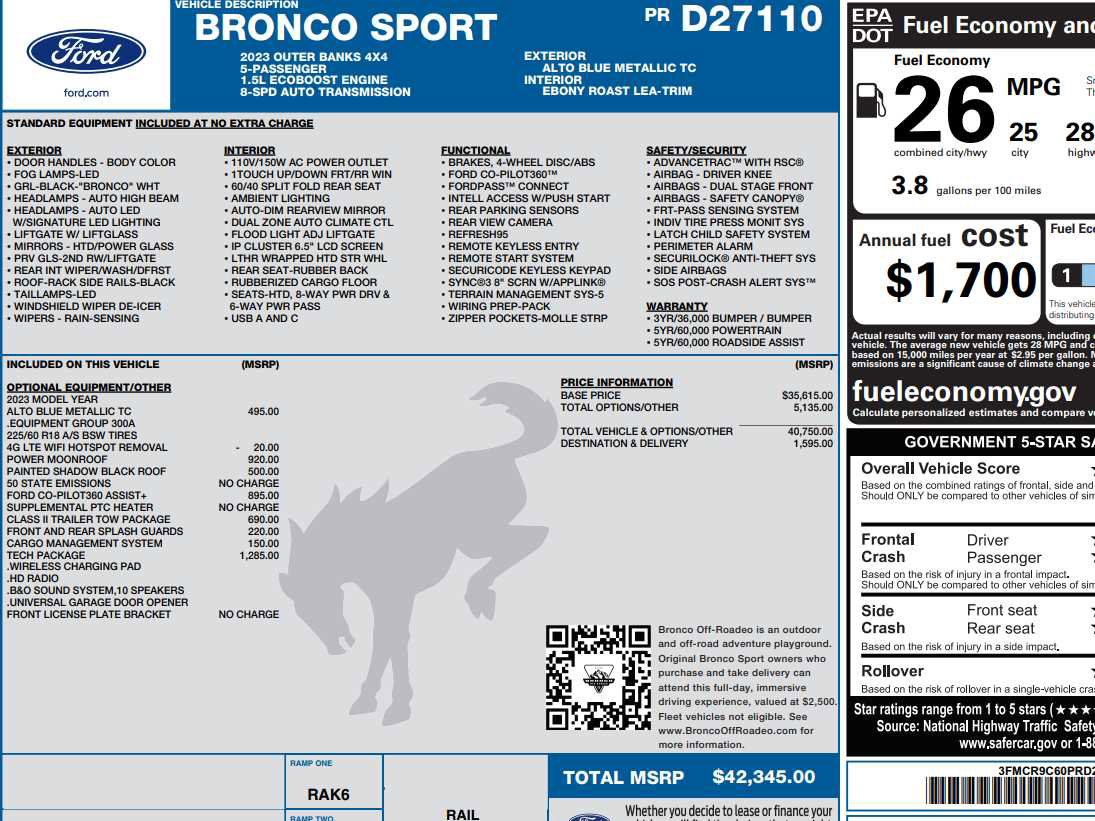 Used 2023 Ford Bronco Sport Outer Banks w/ Tech Package image 2