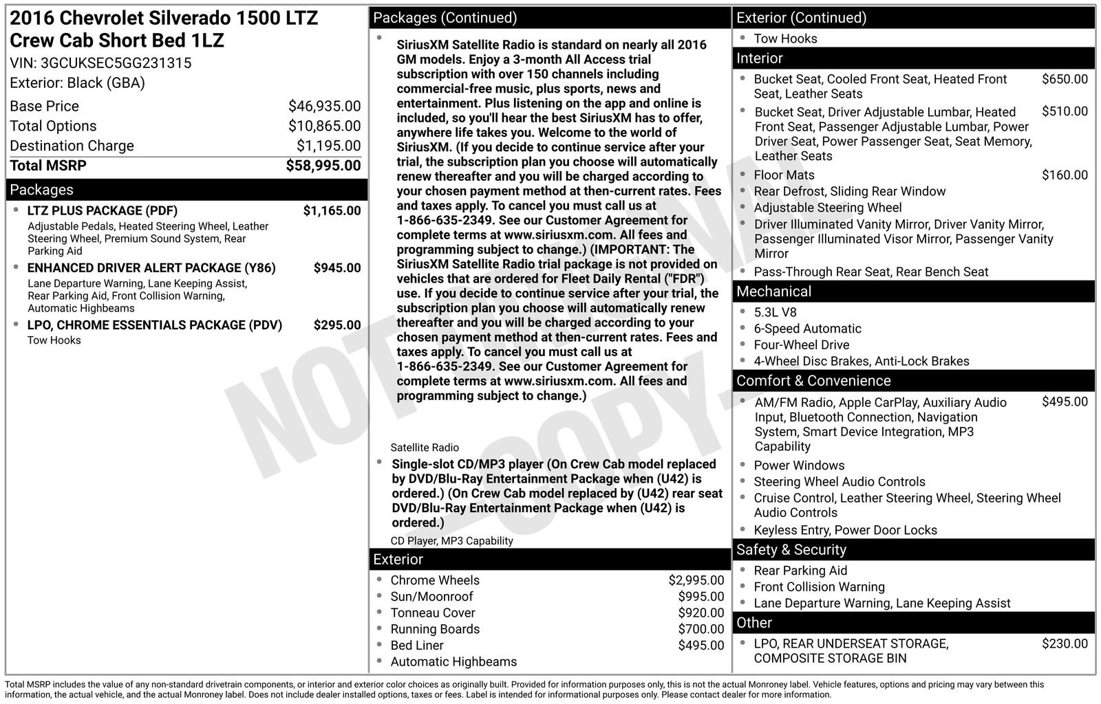 Used 2016 Chevrolet Silverado 1500 LTZ w/ LTZ Plus Package AWD/4WD image 8