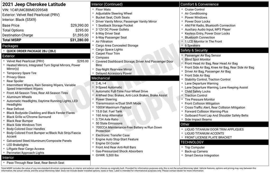 Used 2021 Jeep Cherokee Latitude image 7