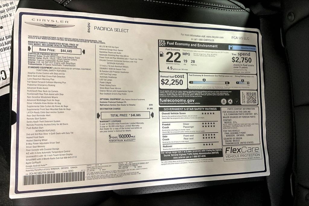 New 2026 Chrysler Pacifica Select FWD image 14