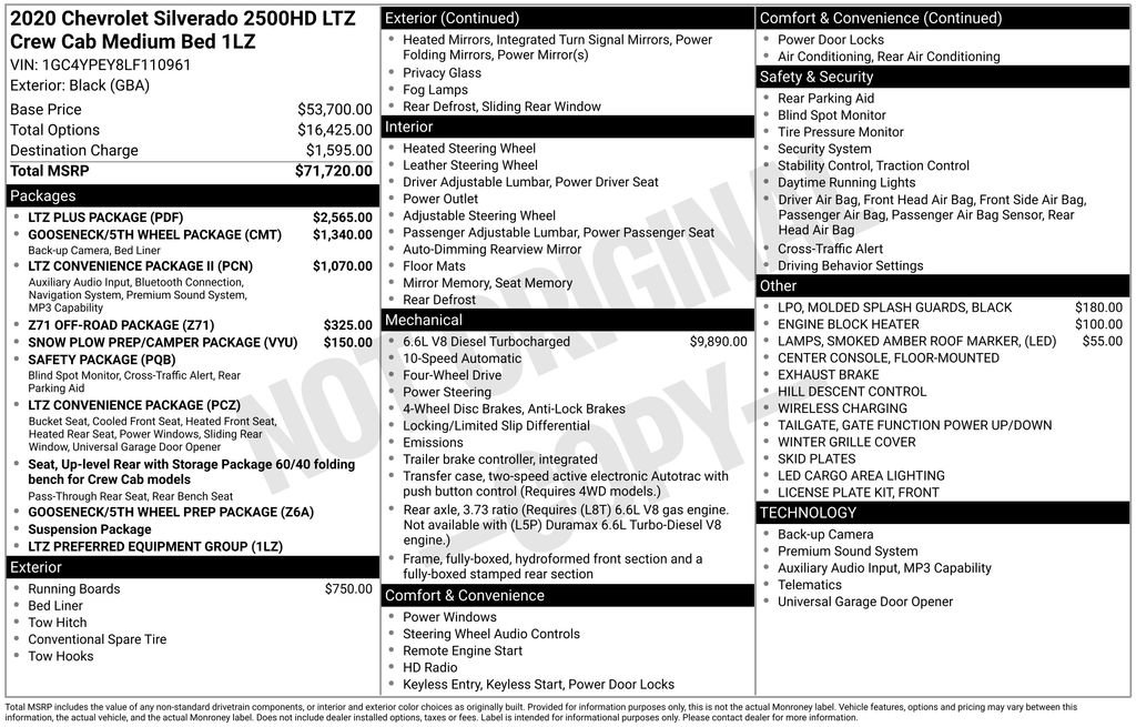 Used 2020 Chevrolet Silverado 2500 LTZ w/ LTZ Plus Package image 10