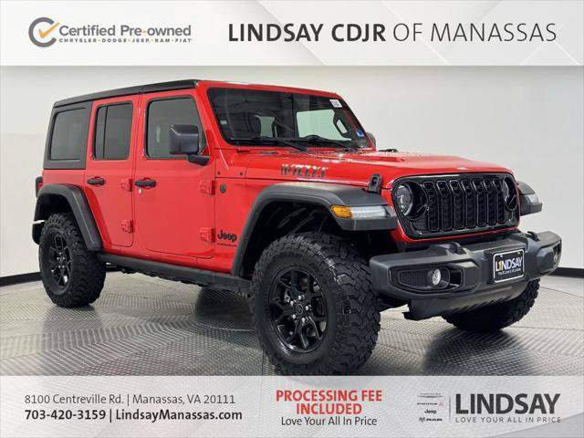 Certified 2025 Jeep Wrangler Unlimited Sport AWD/4WD image 1