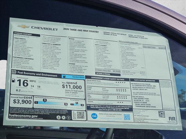 New 2026 Chevrolet Tahoe High Country w/ Sun And Tow Package AWD/4WD image 17