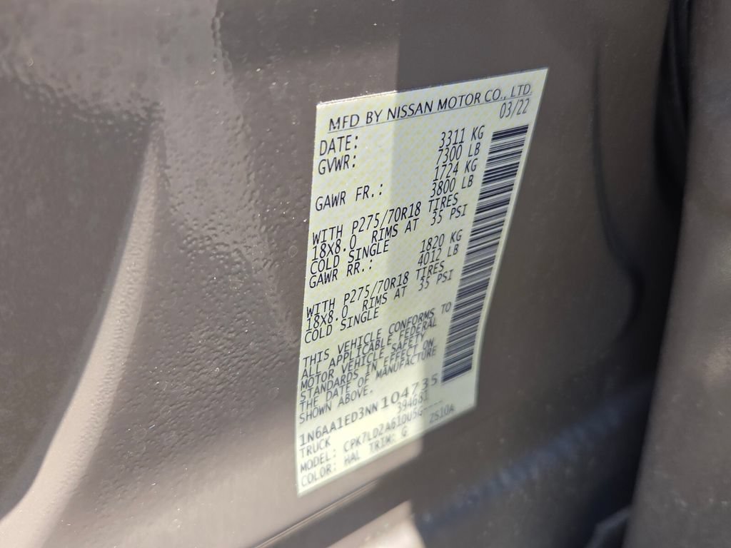 Certified 2022 Nissan Titan PRO-4X w/ Pro-4x Convenience Package AWD/4WD image 4