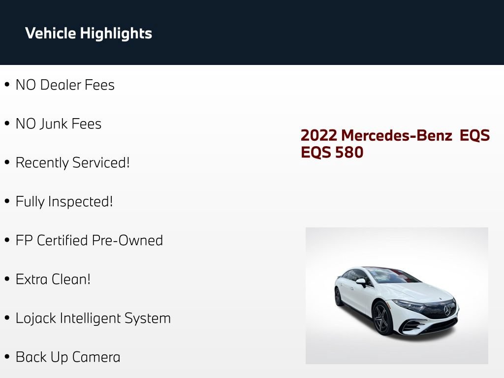 Used 2022 Mercedes-Benz EQS 580 4MATIC Sedan image 3
