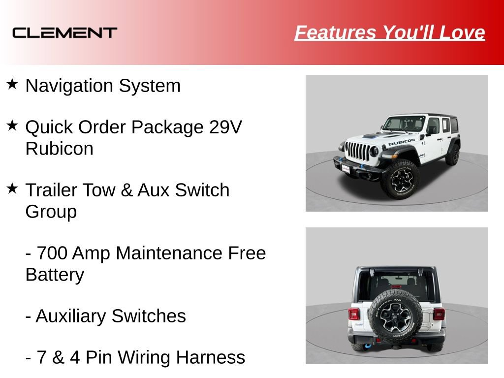 Used 2023 Jeep Wrangler Unlimited Rubicon 4xe w/ Steel Bumper Group AWD/4WD image 9