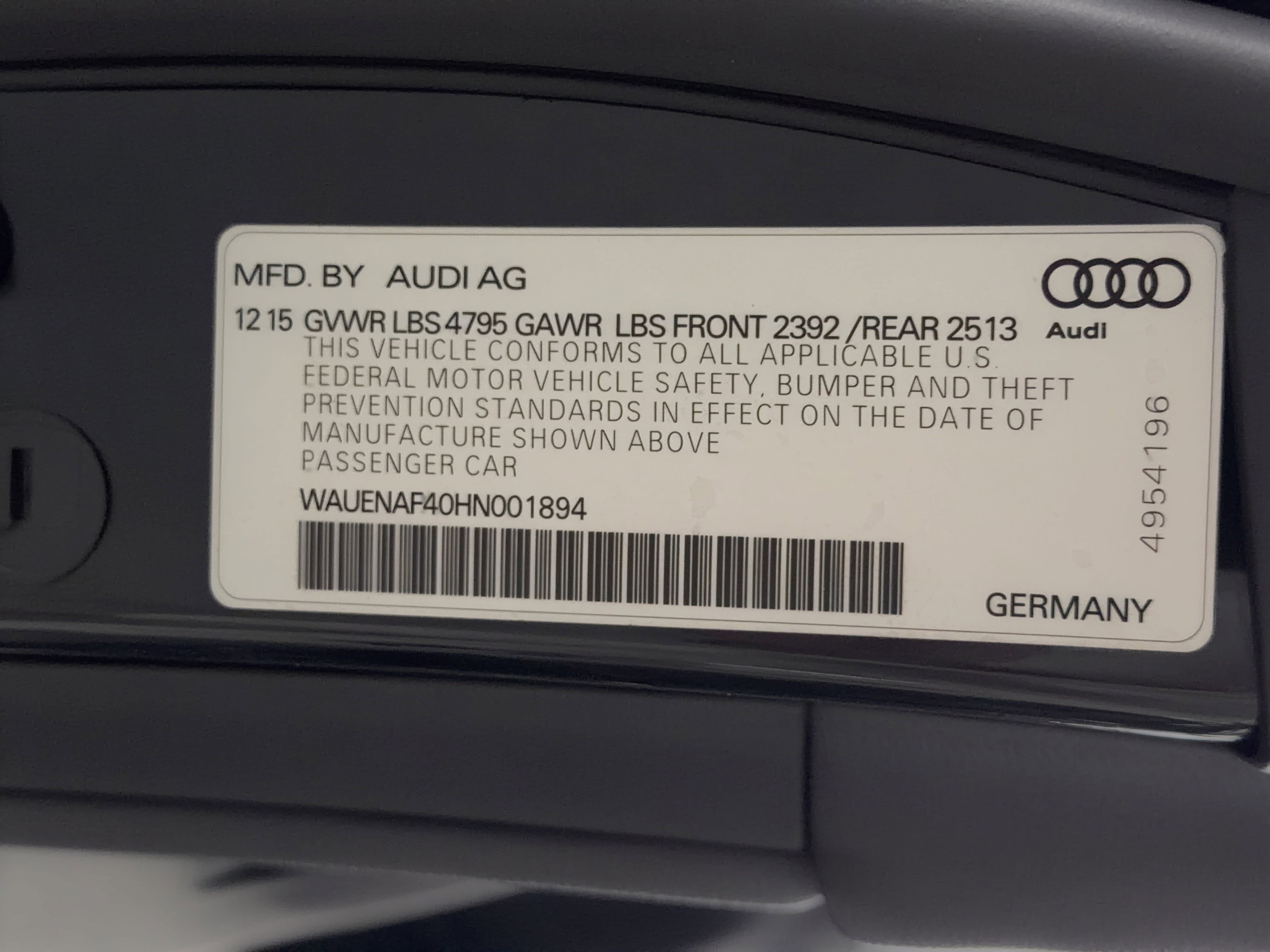 Used 2017 Audi A4 2.0T Premium Plus w/ Premium Plus Package image 27