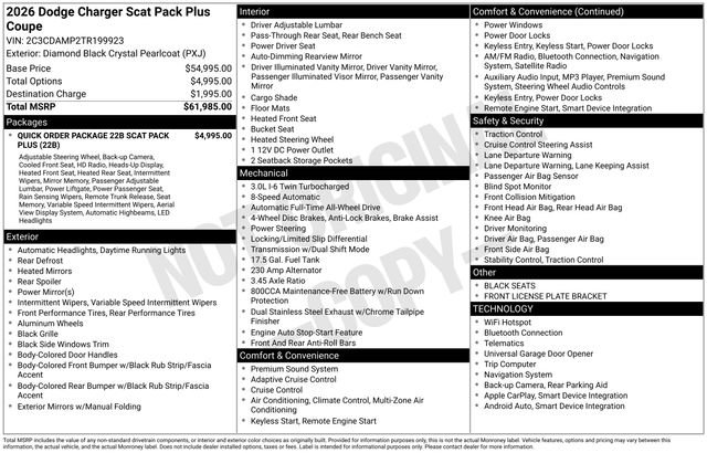 New 2026 Dodge Charger Scat Pack AWD/4WD image 2