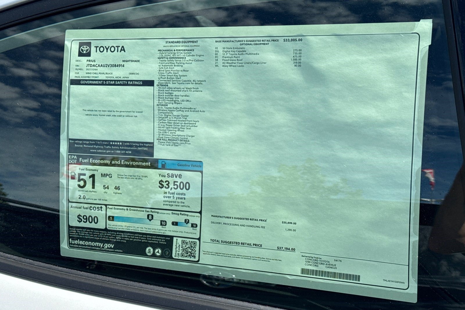 New 2027 Toyota Prius LE FWD image 28