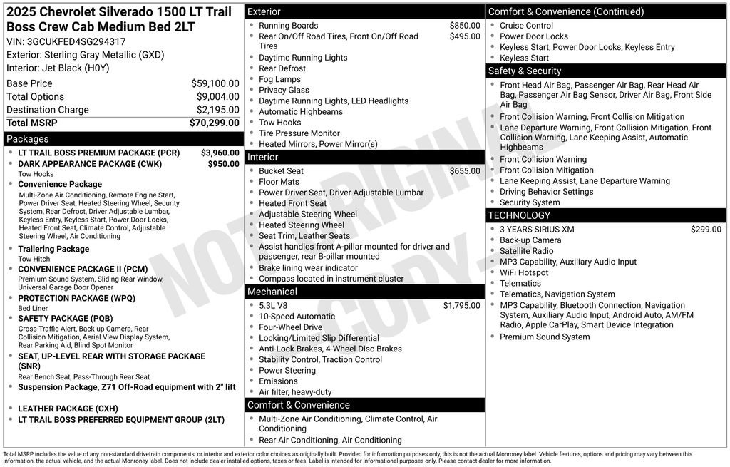 Used 2025 Chevrolet Silverado 1500 LT Trail Boss w/ LT Trail Boss Premium Package AWD/4WD image 3