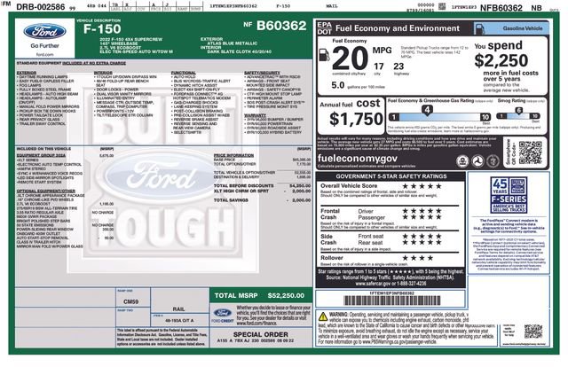 Used 2022 Ford F150 XLT w/ Equipment Group 302A High AWD/4WD image 4