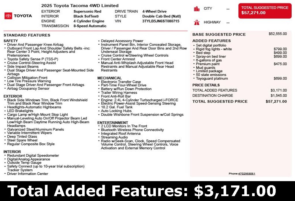 Used 2025 Toyota Tacoma Limited image 3