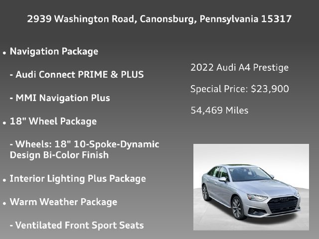 Used 2022 Audi A4 2.0T Prestige w/ Prestige Package AWD/4WD image 5