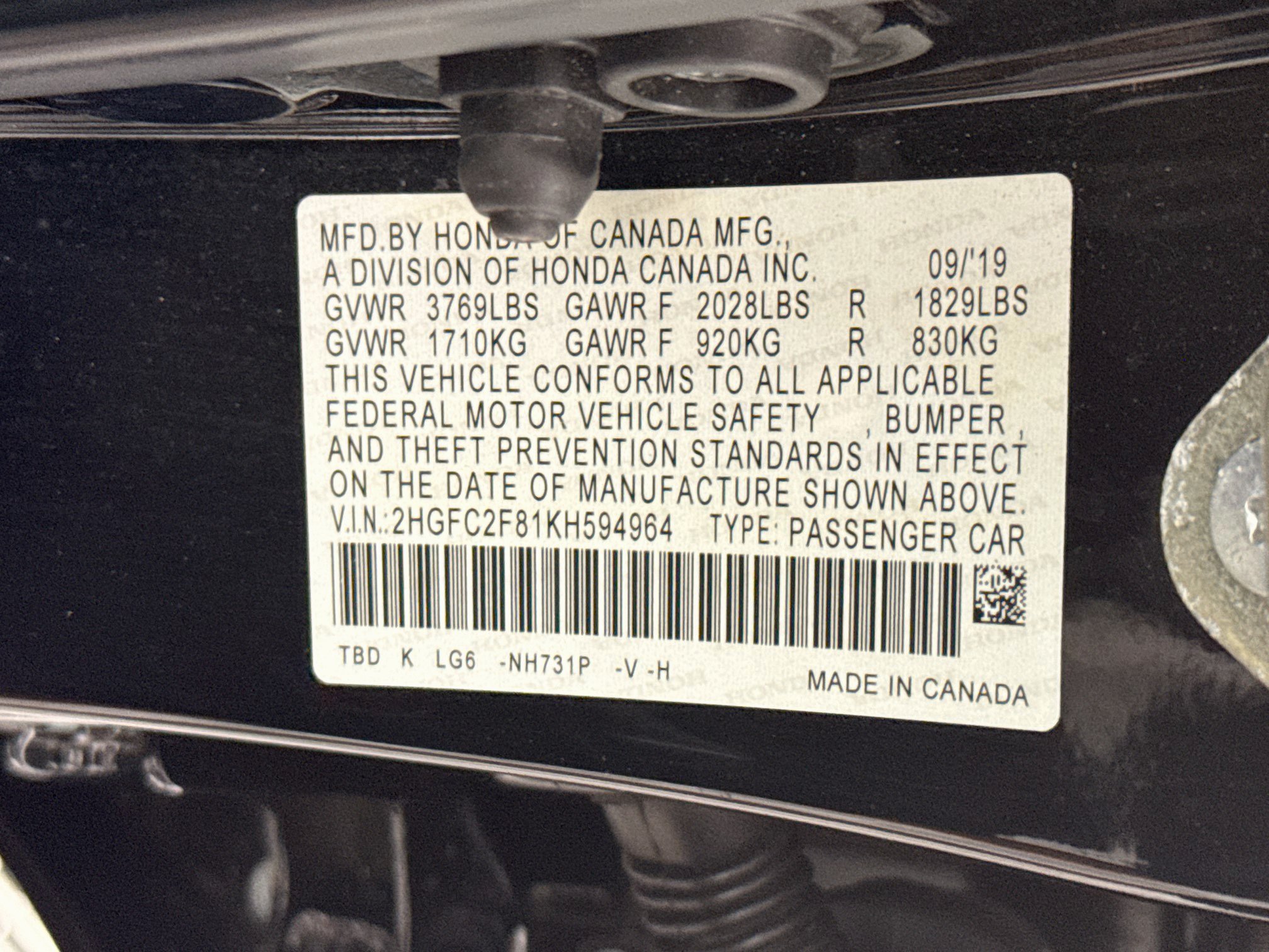 Used 2019 Honda Civic Sport image 38