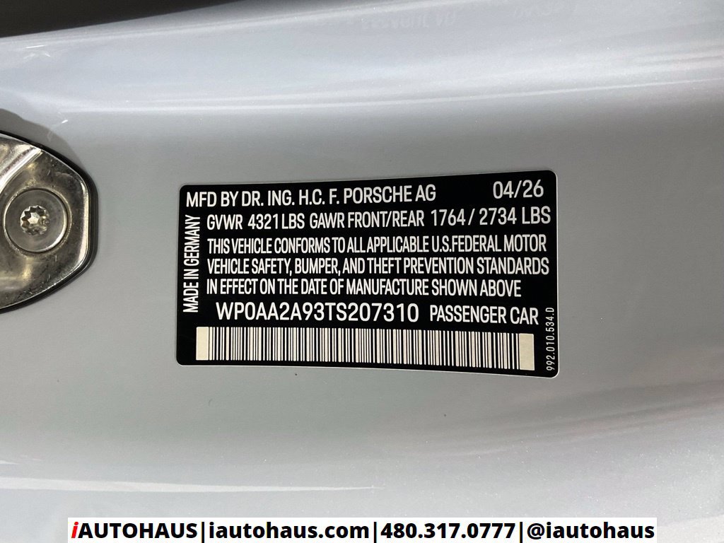 Used 2026 Porsche 911 Carrera w/ Premium Package RWD image 63