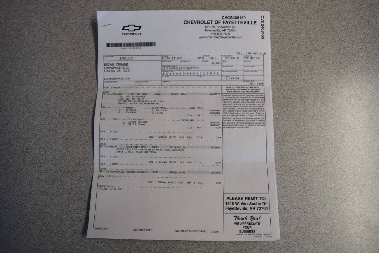 Used 2025 Chevrolet Corvette Stingray Coupe w/ Z51 Performance Package RWD image 68