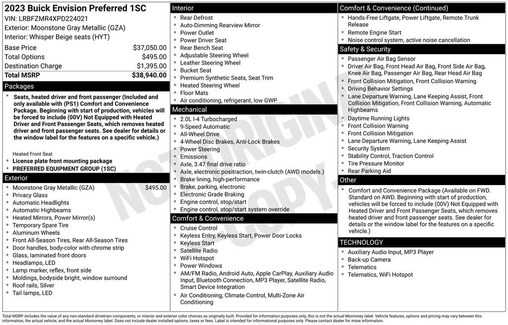 Used 2023 Buick Envision Preferred image 5