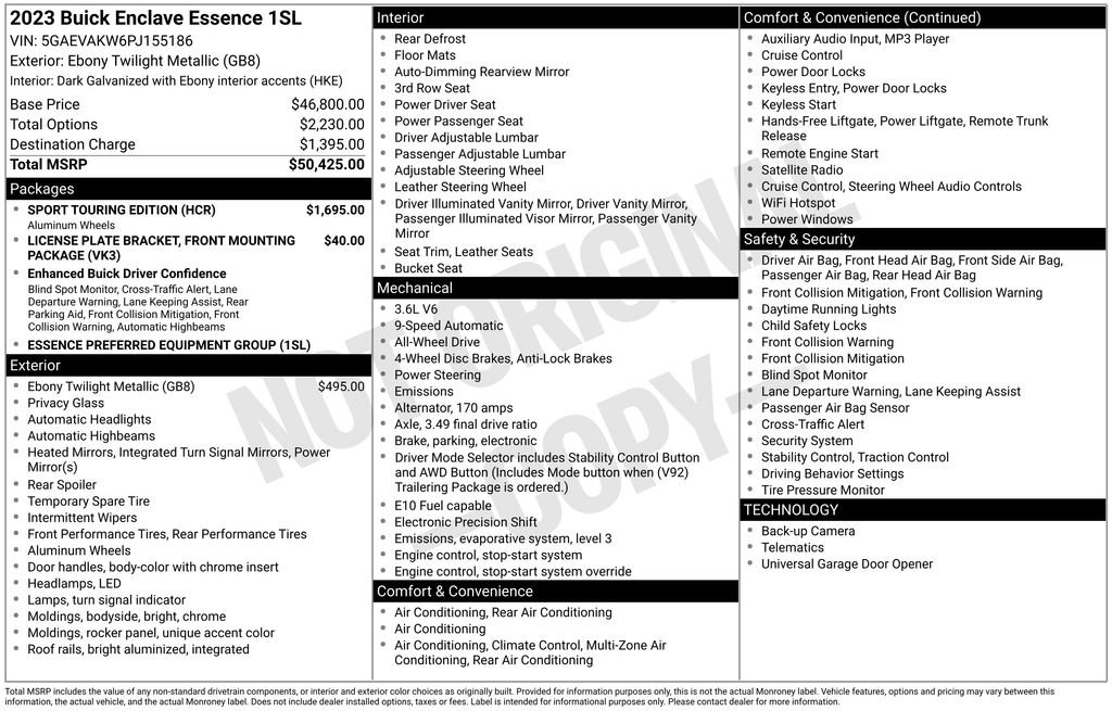 Used 2023 Buick Enclave Essence w/ Sport Touring Edition image 6