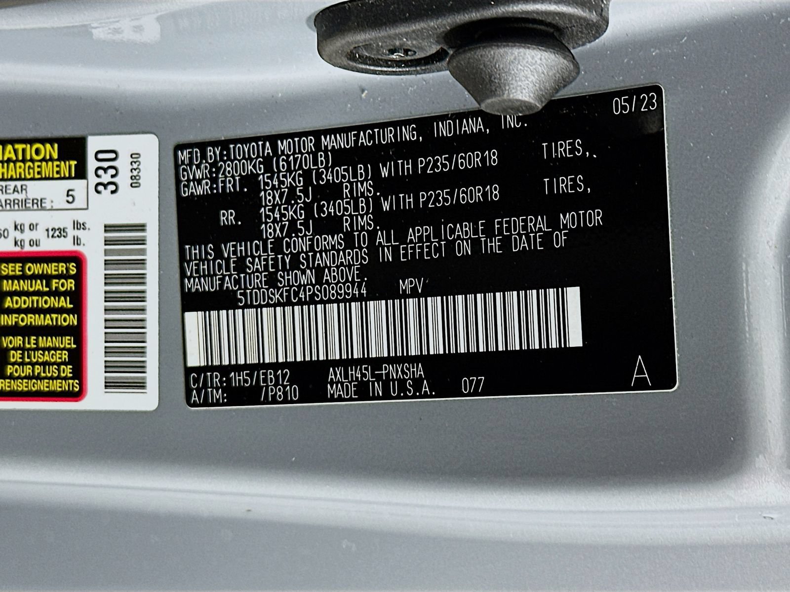 Certified 2023 Toyota Sienna XSE w/ XSE Plus Package AWD/4WD image 35
