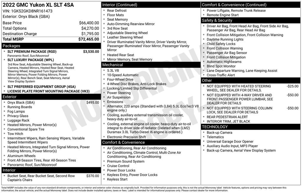 Used 2022 GMC Yukon XL SLT w/ SLT Premium Package image 5