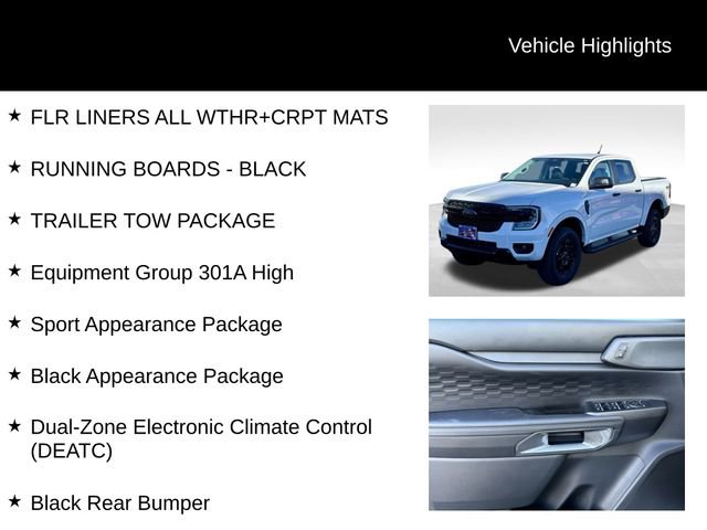 New 2025 Ford Ranger XLT w/ Equipment Group 301A High image 7