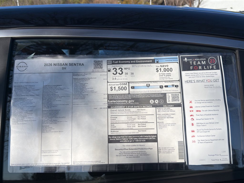 New 2026 Nissan Sentra SV w/ SV Convenience Package image 12