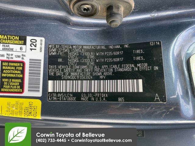 Used 2015 Toyota Sienna XLE w/ XLE Navigation Package image 30