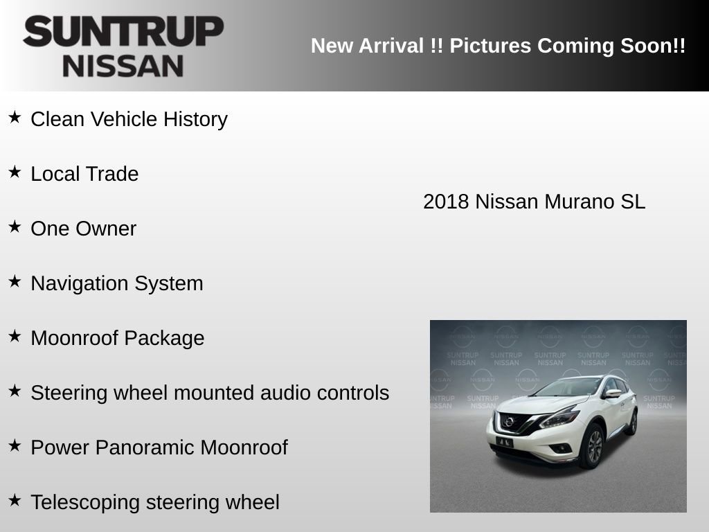 Used 2018 Nissan Murano SL w/ Moonroof Package AWD/4WD image 6