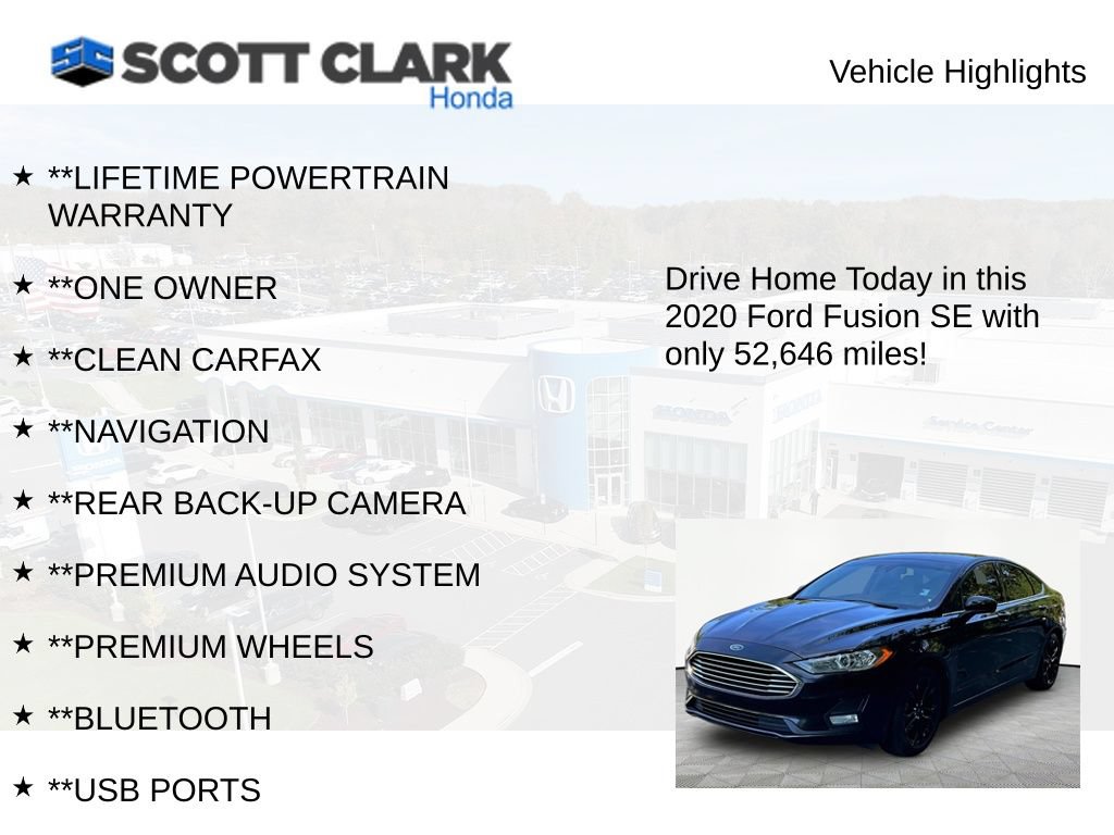 Used 2020 Ford Fusion SE w/ Equipment Group 151A FWD image 11