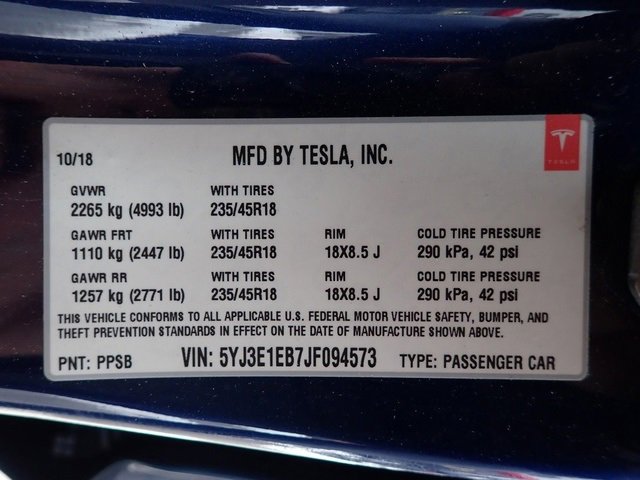 Used 2018 Tesla Model 3 Long Range image 13