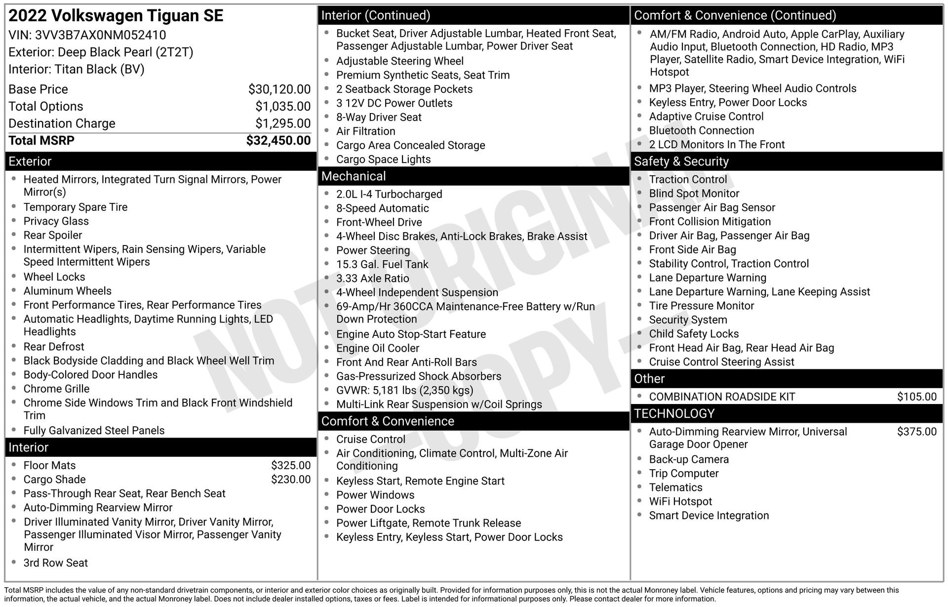 Used 2022 Volkswagen Tiguan SE image 3