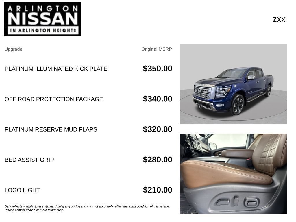 Used 2023 Nissan Titan Platinum Reserve w/ Off Road Protection Package AWD/4WD image 4