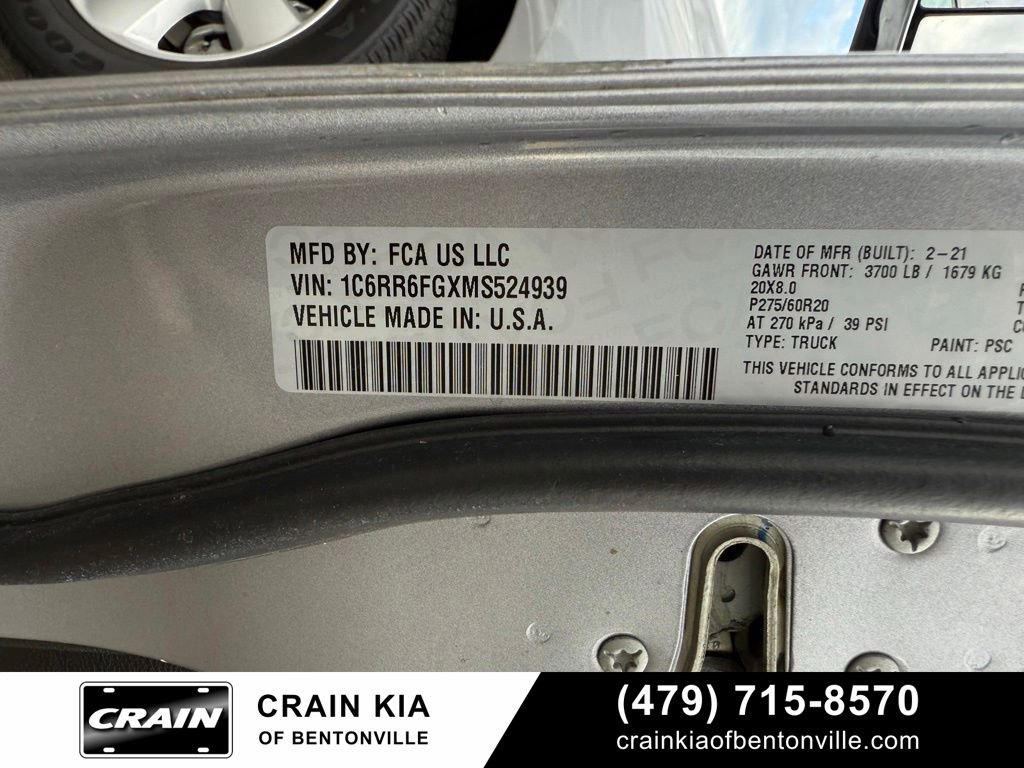 Used 2021 RAM 1500 Tradesman w/ Tradesman SXT Package RWD image 35