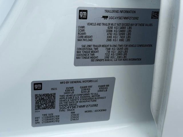 Certified 2021 Chevrolet Silverado 3500 W/T w/ WT Fleet Convenience Package AWD/4WD image 22