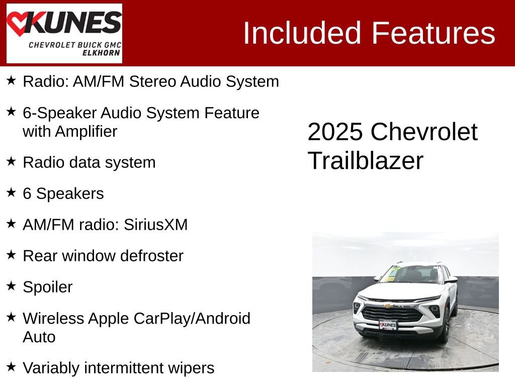 Used 2025 Chevrolet TrailBlazer LT w/ Driver Confidence Package image 3
