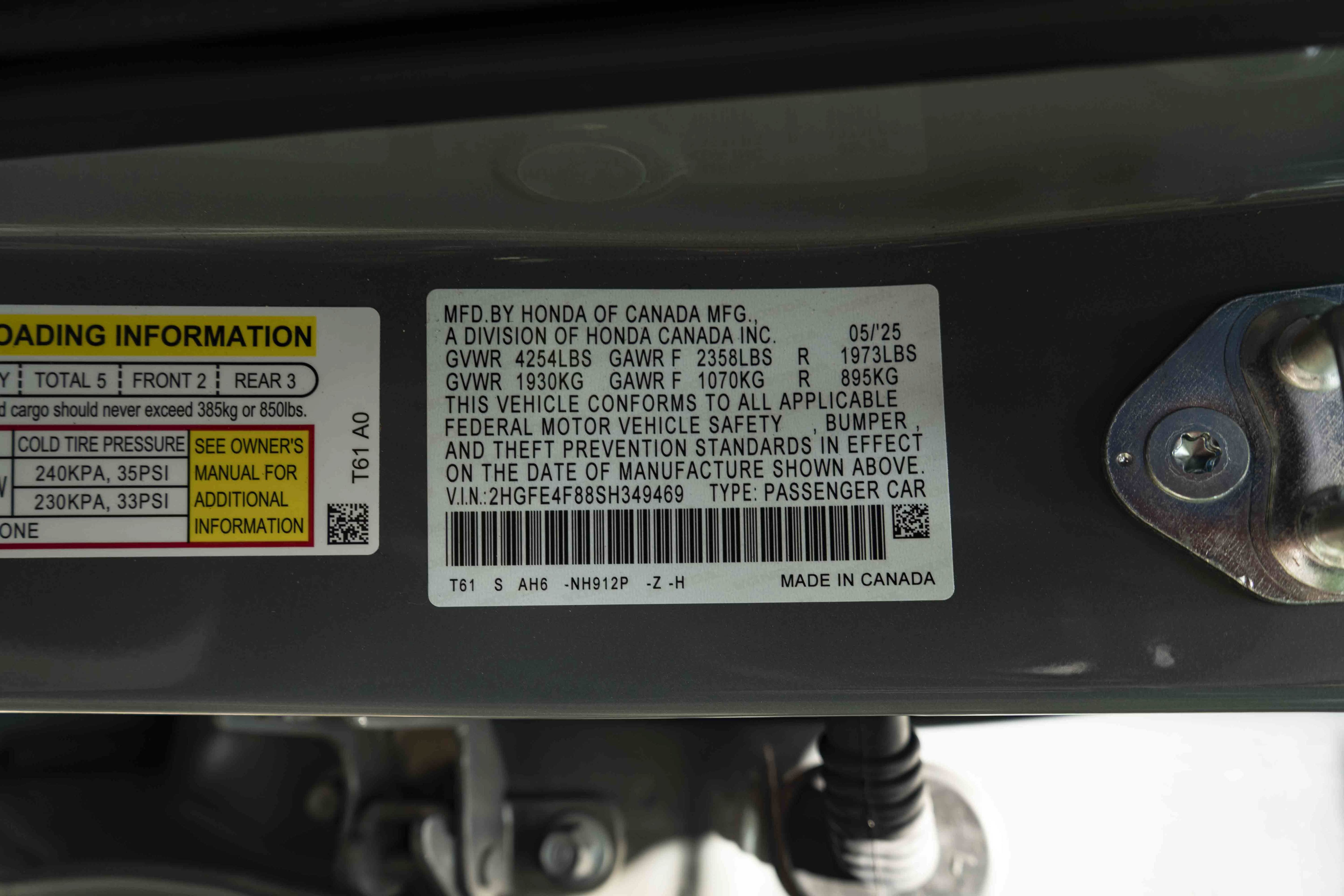 Certified 2025 Honda Civic FWD Hybrid Sedan image 45