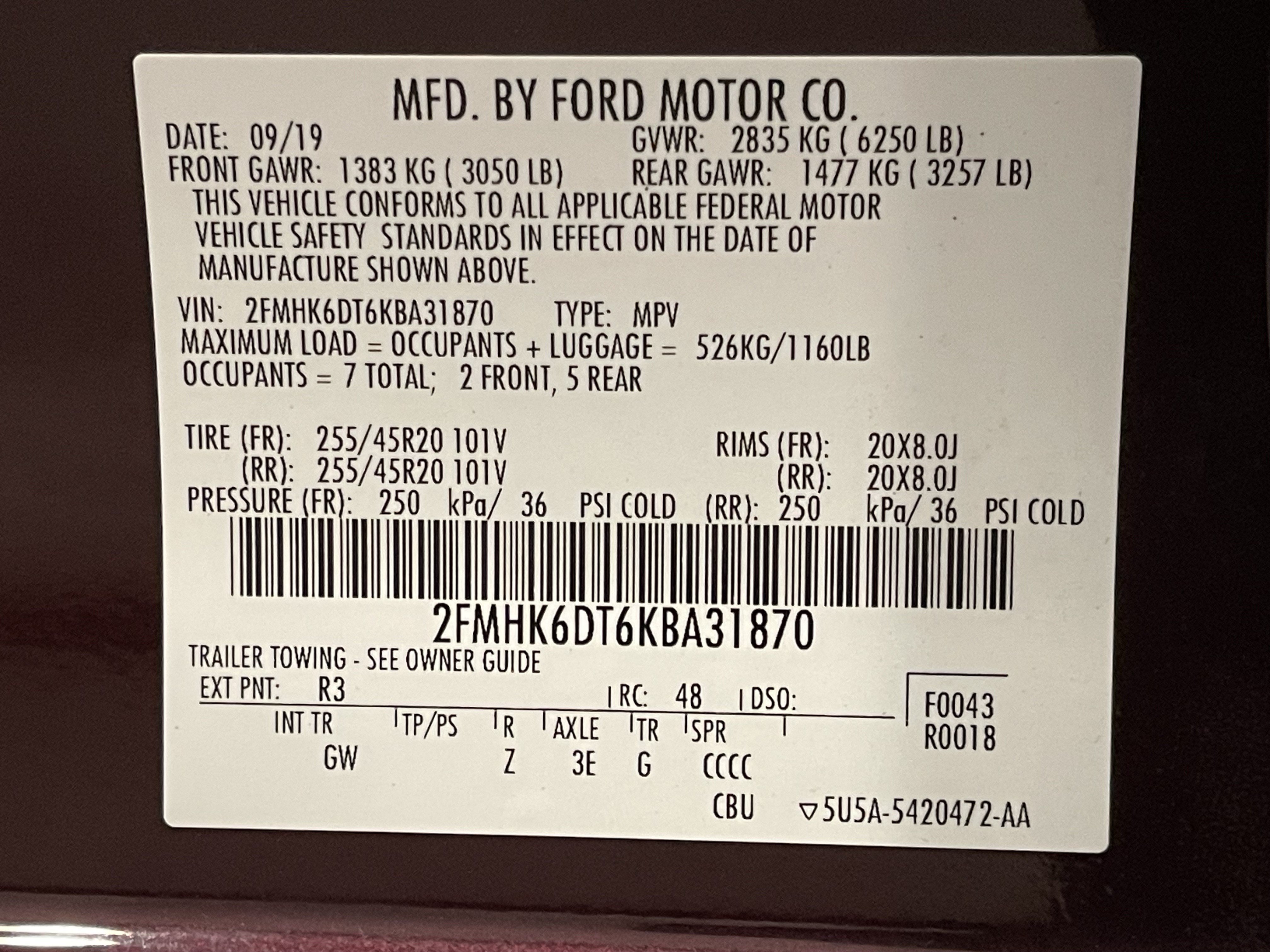 Used 2019 Ford Flex Limited w/ Equipment Group 303A AWD/4WD image 25