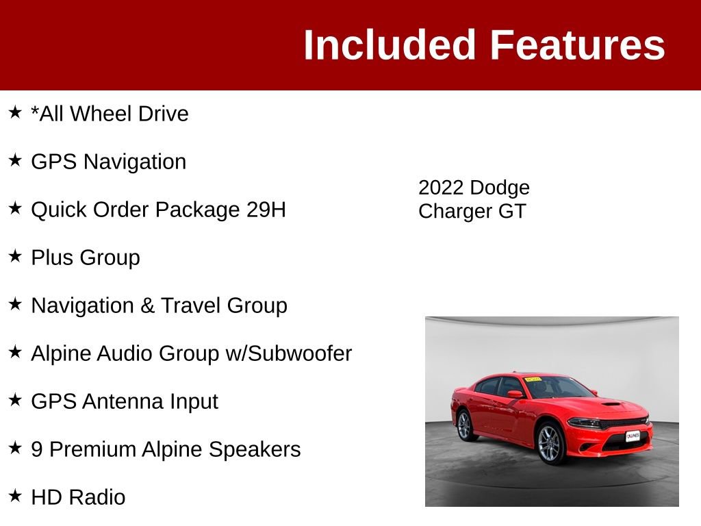 Used 2022 Dodge Charger GT w/ Plus Group AWD/4WD image 3
