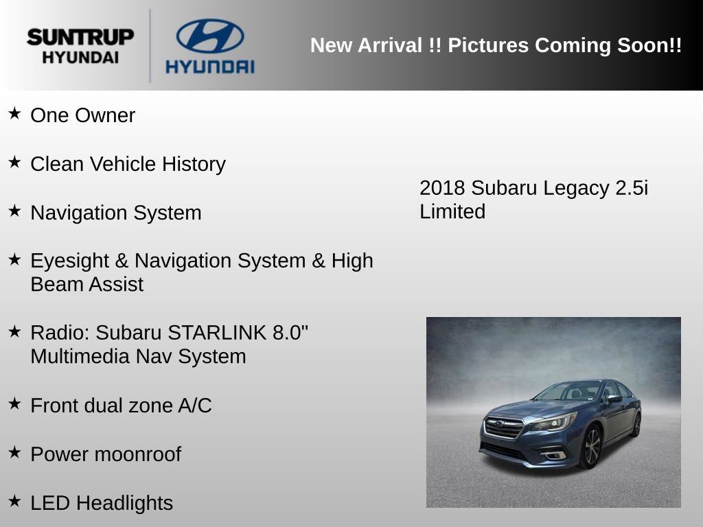 Used 2018 Subaru Legacy 2.5i Limited AWD/4WD image 6