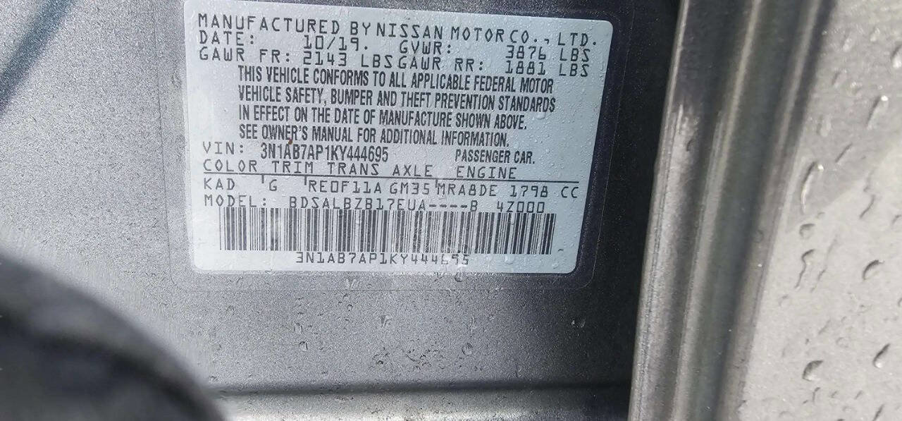 Used 2019 Nissan Sentra S FWD image 10