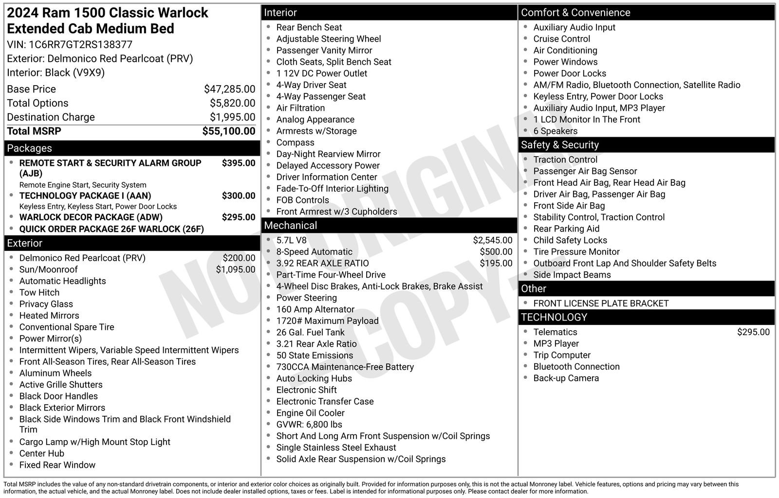 Used 2024 RAM 1500 Classic Warlock AWD/4WD image 53