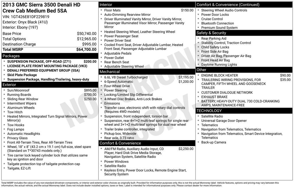 Used 2013 GMC Sierra 3500 Denali w/ Suspension Package, Off-Road image 43