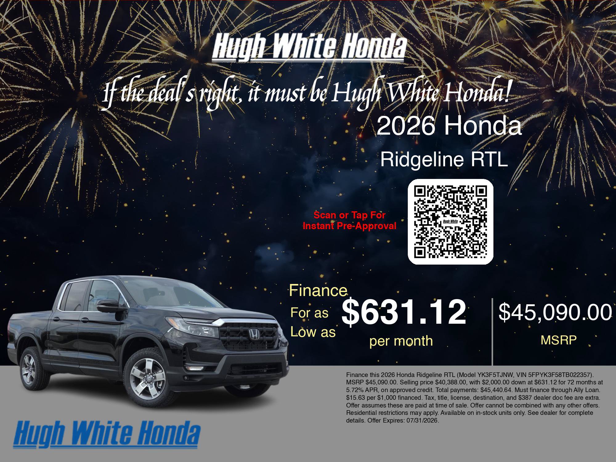New 2026 Honda Ridgeline RTL image 7