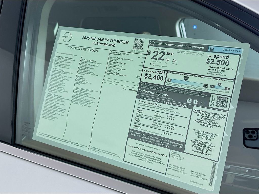 New 2025 Nissan Pathfinder Platinum w/ Black Appearance Package image 13